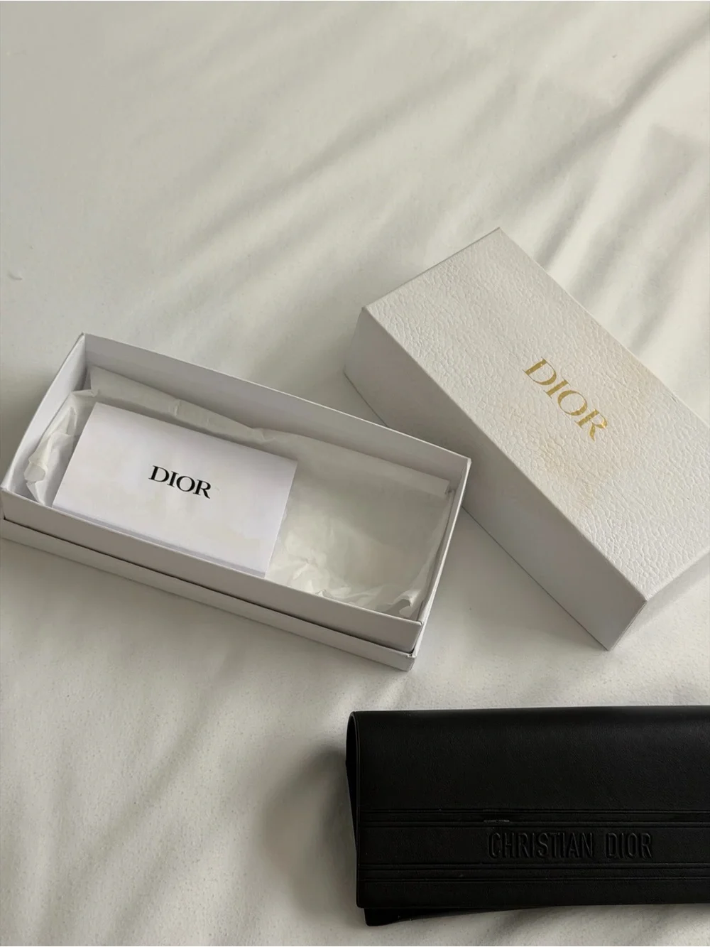 Dior Black Rectangular Men’s Sunglasses with Black Case